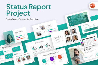 Status Report Project PowerPoint Template